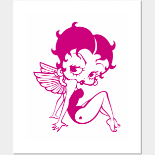 Betty Boop - cupid Valentine's day tie dye Posters and Art